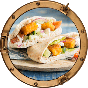 Pitas grecques aux Fish Sticks