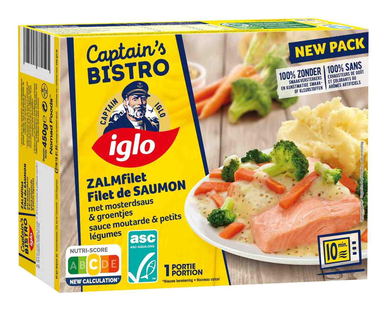 Zalmfilet met mosterdsaus & groentjes