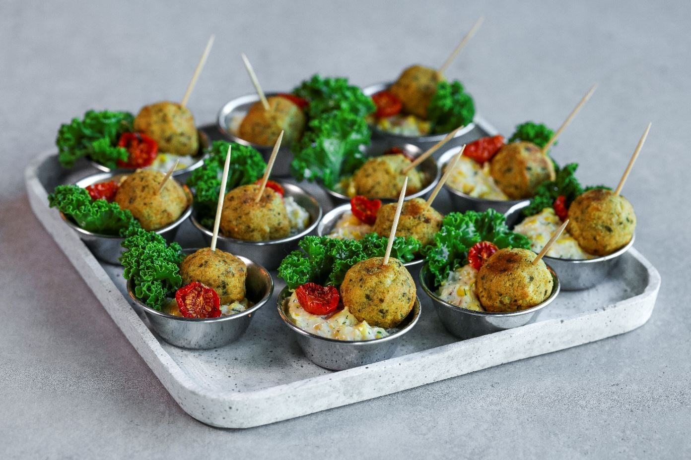 Falafels avec sauce au maïs