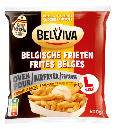 emballage Belviva frites belge 3 modes de preparation