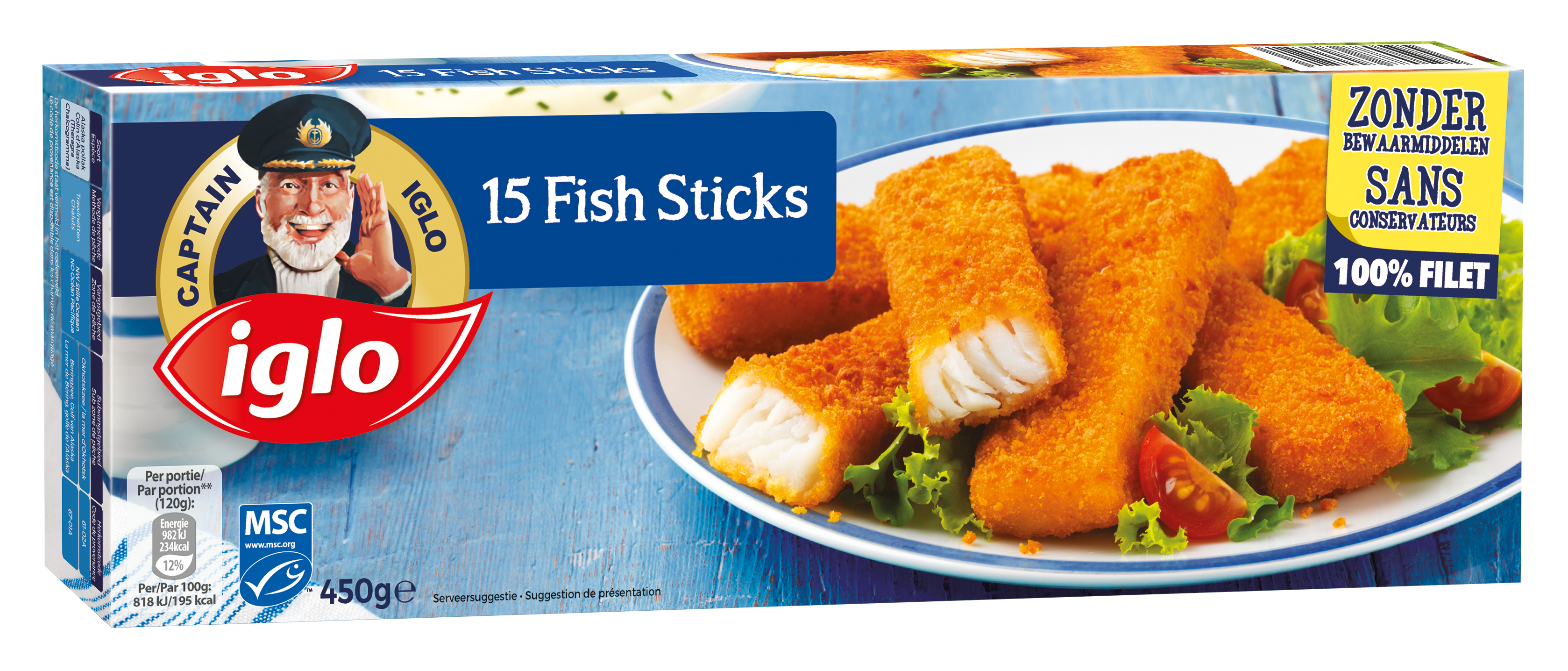 15 fish sticks congelés