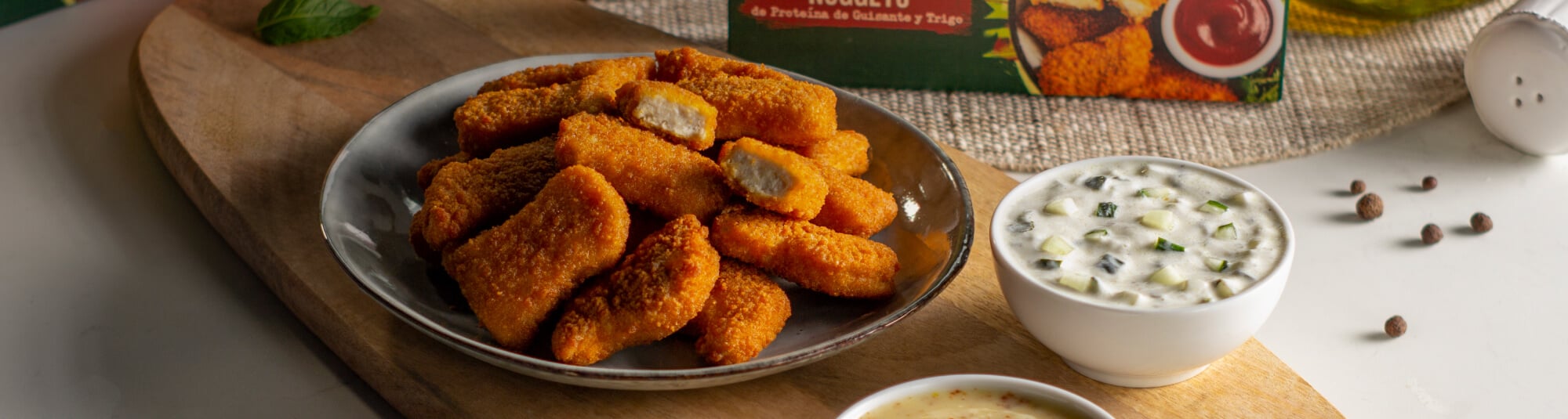 Nuggets végétariens avec 3 sauces 