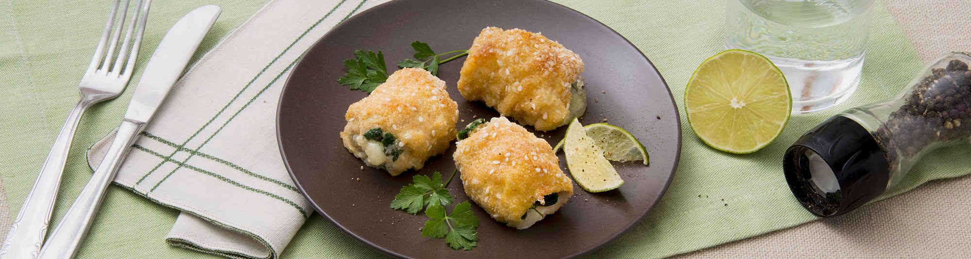 Kip en Spinazie Rollen