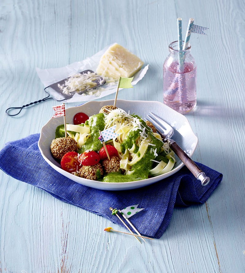 nouilles avec créme épinard