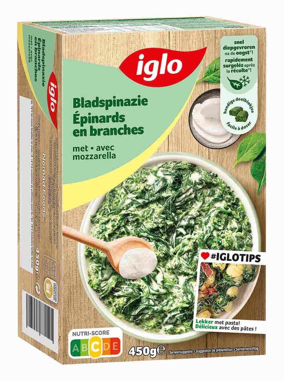 Epinard en branche avec Mozzarella