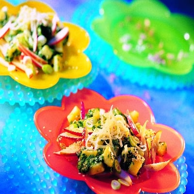 Salade de pommes de terre aux épinards 