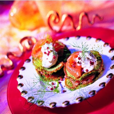 Mini quiches aux épinards et saumon fumé 