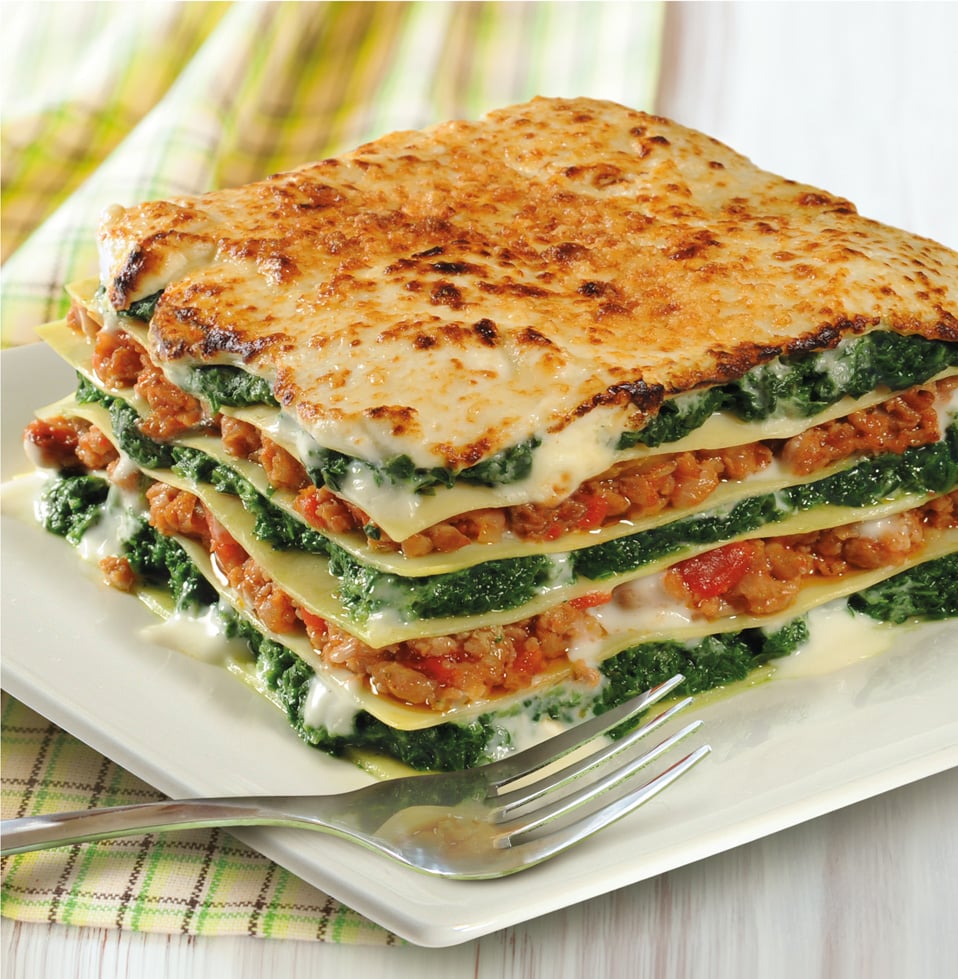 Lasagne met Gehakt en Spinazie